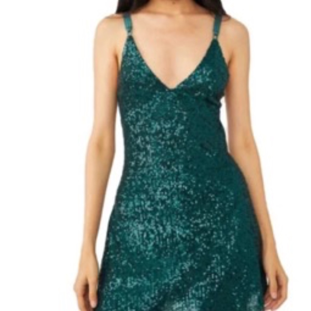 Free People Intimately Dark Green Sequin Dress